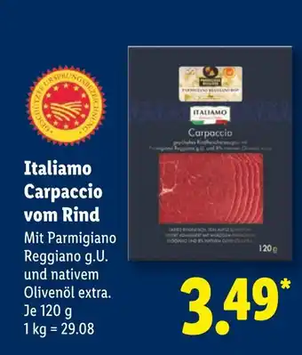 Lidl Italiano carpaccio vom rind Angebot