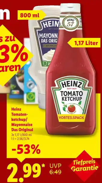 Lidl Heinz tomatenketchup vorteilspack Angebot