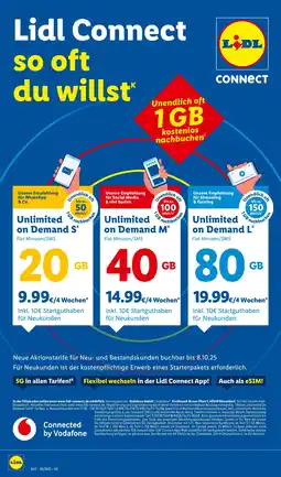 Lidl Lidl connect unlimited on demand s Angebot