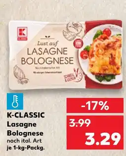 Kaufland K-classic lasagne bolognese Angebot