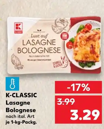 Kaufland K-classic lasagne bolognese Angebot