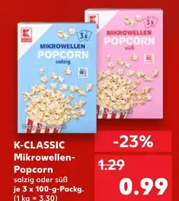 Kaufland K-classic mikrowellen-popcorn salzig Angebot
