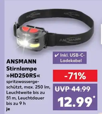 Kaufland Ansmann stirnlampe hd250rs Angebot