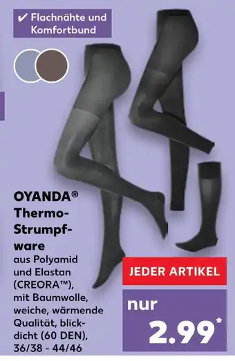 Kaufland Oyanda thermo-strumpfware Angebot