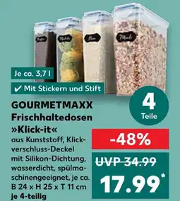 Kaufland Gourmetmaxx frischhaltedosen klick-it Angebot