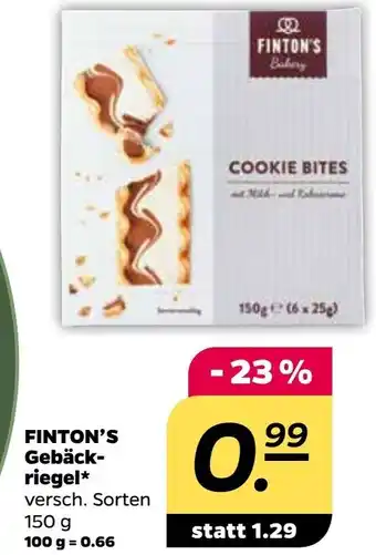 NETTO Finton's Gebäckriegel 150g Angebot