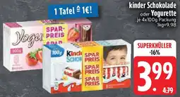 Edeka kinder Schokolade oder Yogurette Angebot