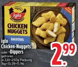 Edeka iglo Chicken-Nuggets oder Dippers Angebot