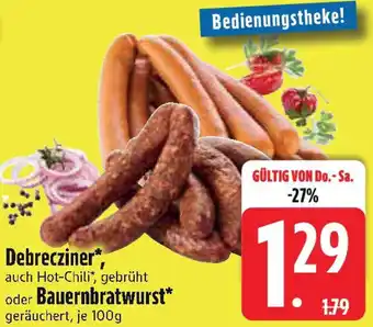 Edeka Debrecziner oder Bauernbratwurst Angebot