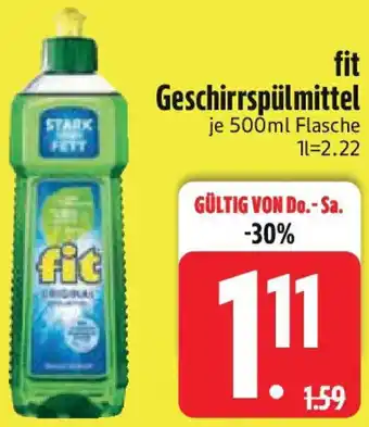 Edeka fit Geschirrspülmittel Angebot