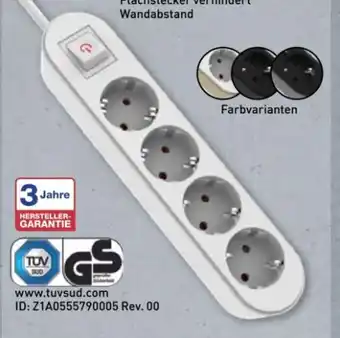 Aldi Nord Workzone 4-fach-Design-Steckdosenleiste Angebot