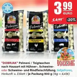 LEDO DOBRJAK Pelmeni / Teigtaschen nach Hausart mit Hühner-, Schweine- oder Schweine- und Rindfleischfüllung Angebot