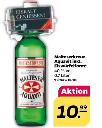 NETTO Malteserkreuz Aquavit inkl. Eiswürfelform 0,7L Angebot