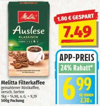 NP Discount Melitta Filterkaffee Angebot