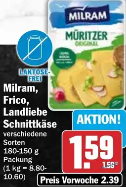 HIT Milram, Frico, Landliebe Schnittkäse Angebot