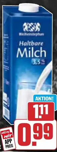 HIT Weihenstephan H-Milch Angebot