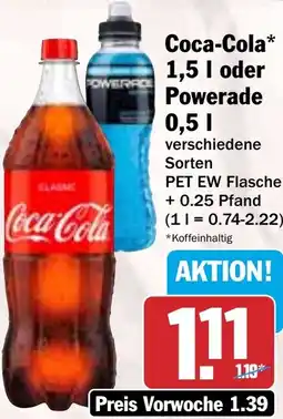 HIT Coca-Cola oder Powerade Angebot