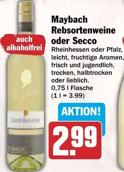 HIT Maybach Rebsortenweine oder Secco Angebot