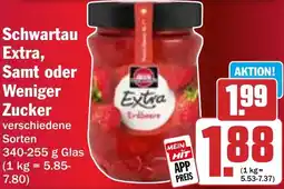 HIT Schwartau Extra, Samt oder Weniger Zucker Angebot