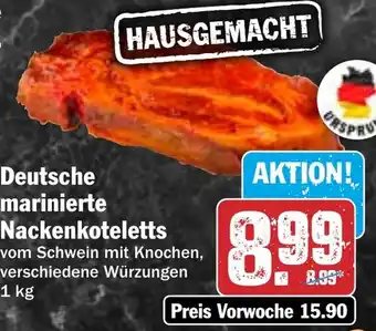HIT Deutsche marinierte Nackenkoteletts Angebot