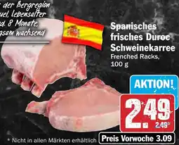 HIT Spanisches frisches Duroc Schweinekarree Angebot