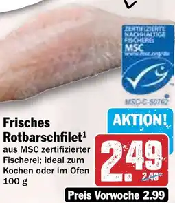 HIT Frisches Rotbarschfilet Angebot
