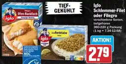 HIT Iglo Schlemmer-Filet oder Filegro Angebot