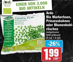 HIT Ardo Bio Markerbsen, Prinzessbohnen oder Blumenkohlröschen Angebot