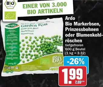HIT Ardo Bio Markerbsen, Prinzessbohnen oder Blumenkohlröschen Angebot