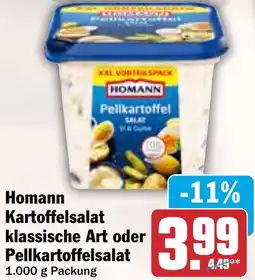 HIT Homann Kartoffelsalat klassische Art oder Pellkartoffelsalat Angebot