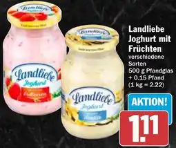 HIT Landliebe Joghurt mit Früchten Angebot