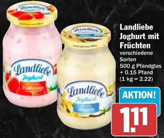 HIT Landliebe Joghurt mit Früchten Angebot