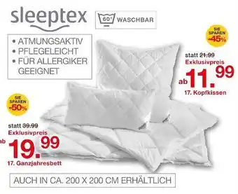 Möbelzentrum Pforzheim Sleeptex kopfkissen Angebot