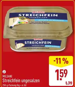 Aldi Nord Milsani streichfein ungesalzen Angebot
