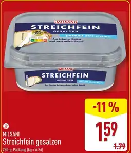 Aldi Nord Milsani streichfein gesalzen Angebot