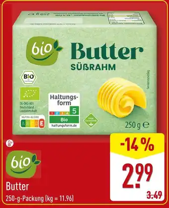 Aldi Nord Bio butter süßrahm Angebot