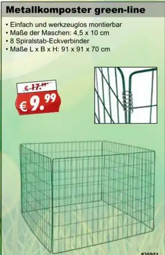 Stabilo Fachmarkt Metallkomposter green line Angebot