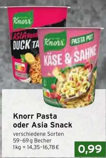 CAP Markt Knorr Pasta oder Asia Snack Angebot