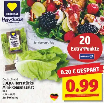 NP Discount EDEKA Herzstücke Mini-Romanasalat Angebot