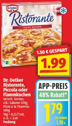 NP Discount Dr. Oetker Ristorante, Piccola oder Flammkuchen Angebot