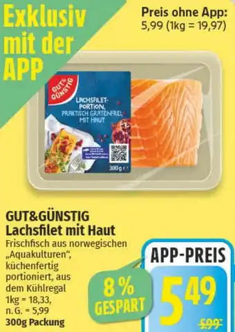 NP Discount GUT&GÜNSTIG Lachsfilet mit Haut Angebot