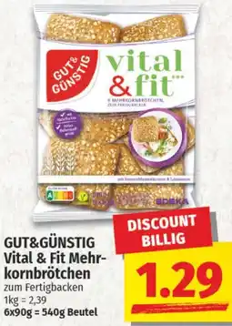 NP Discount GUT&GÜNSTIG Vital & Fit Mehrkornbrötchen Angebot