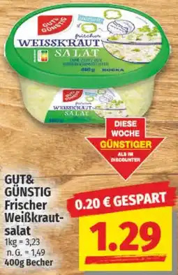 NP Discount GUT&GÜNSTIG Frischer Weißkrautsalat Angebot