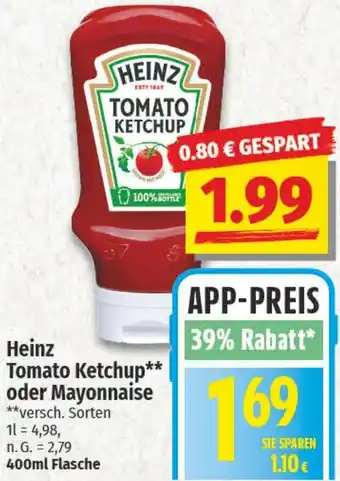 NP Discount Heinz Tomato Ketchup oder Mayonnaise Angebot