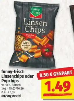 NP Discount funny-frisch Linsenchips oder Popchips Angebot