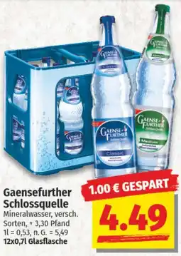 NP Discount Gaensefurther Schlossquelle Angebot