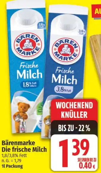 NP Discount Bärenmarke Die frische Milch Angebot