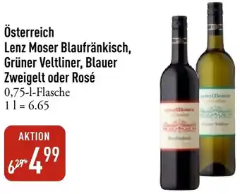 Galeria Markthalle Österreich Lenz Moser Blaufränkisch, Grüner Veltliner, Blauer Zweigelt oder Rosé Angebot