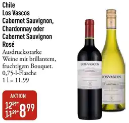 Galeria Markthalle Chile Los Vascos Cabernet Sauvignon, Chardonnay oder Cabernet Sauvignon Rosé Angebot