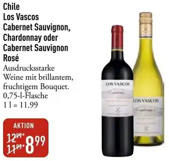Galeria Markthalle Chile Los Vascos Cabernet Sauvignon, Chardonnay oder Cabernet Sauvignon Rosé Angebot